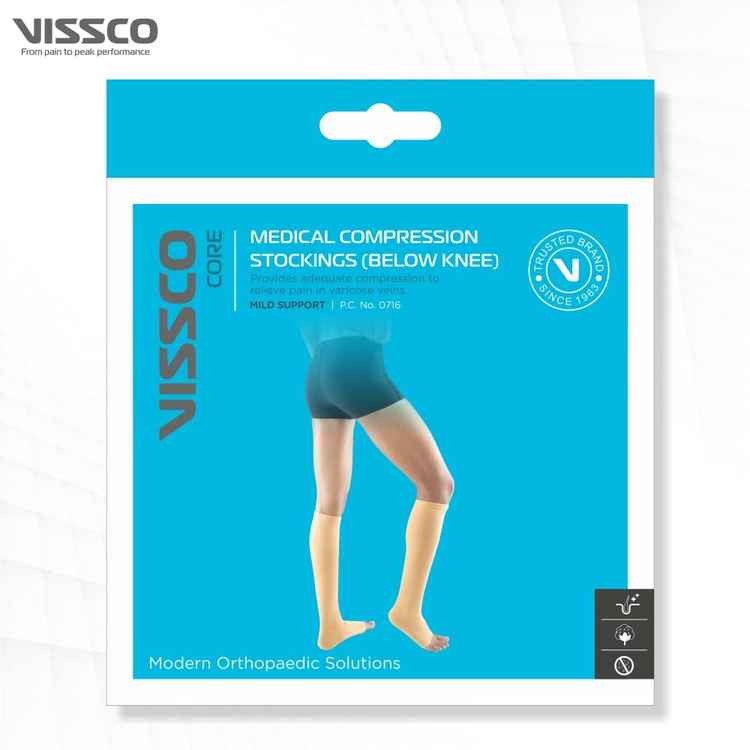 Buy Vissco Below Knee Medical Compression Stockings at Best Price Online.