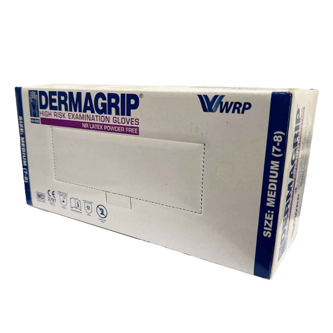 WRP Dermagrip Ultra LS Nitrile Powder Free Examination Gloves - Medium - Pack of 100