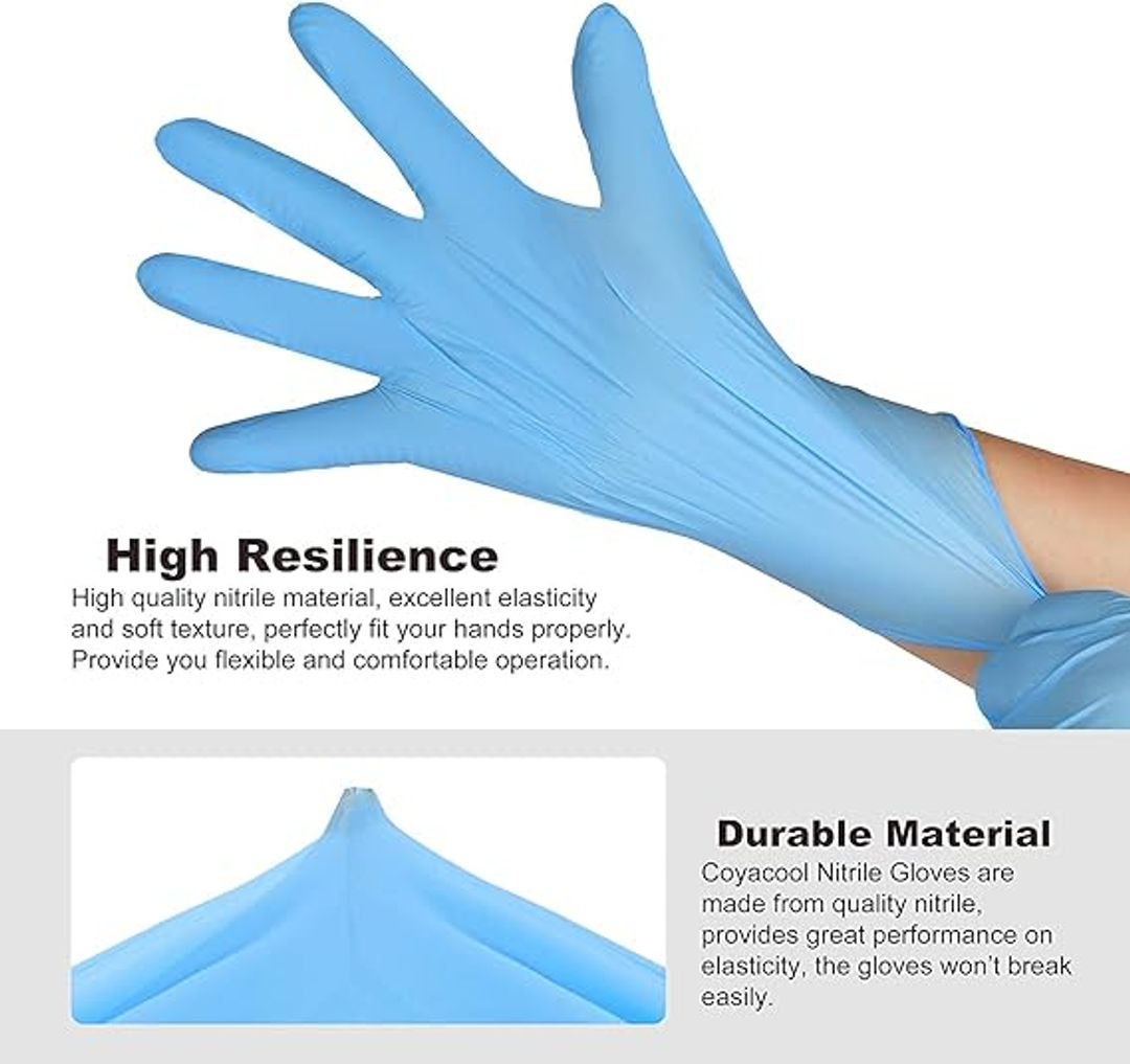 Optitect Nitrile Gloves, Medium - Pack Of 100