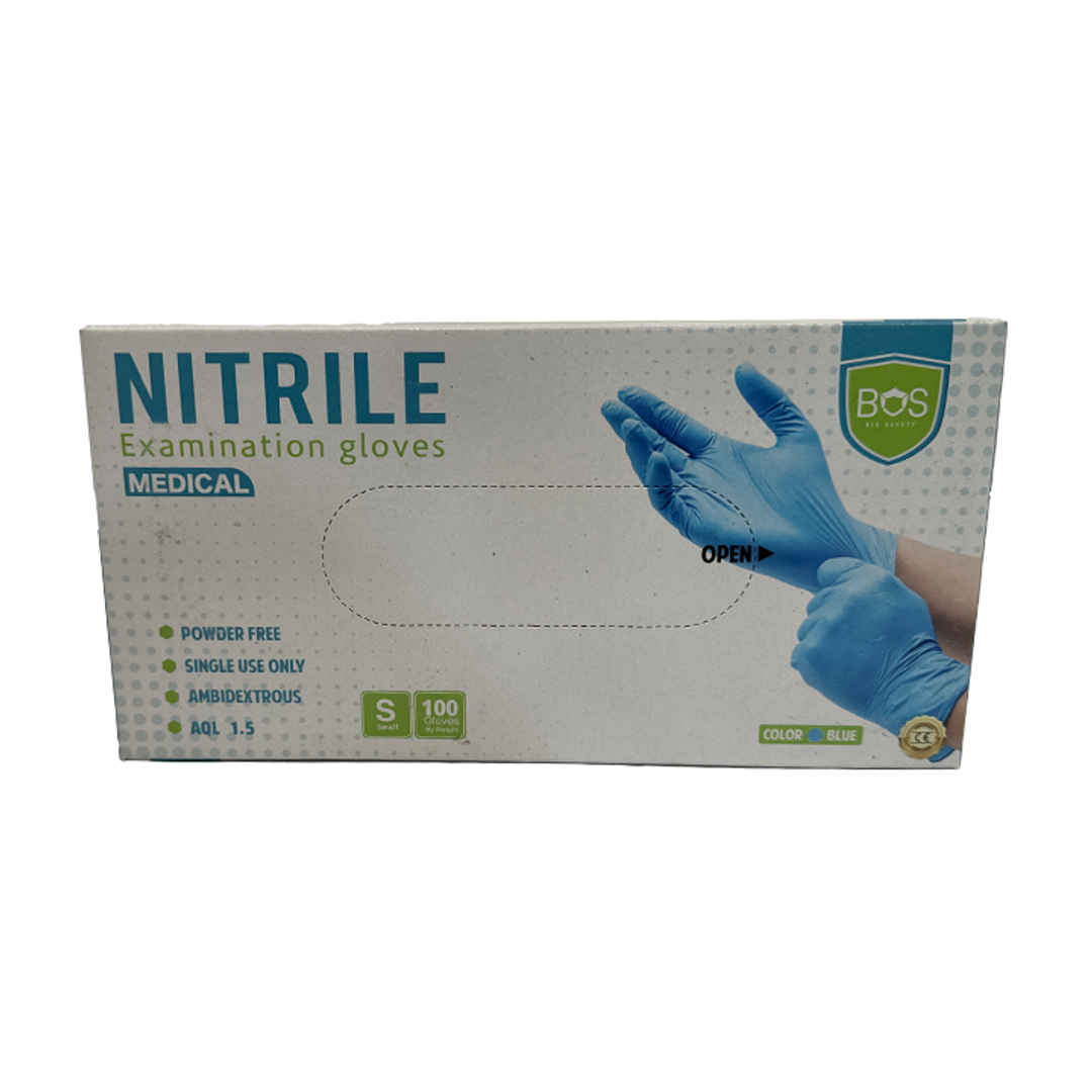 Boss Blue Nitrile Examination Glove - Small Pack of 100