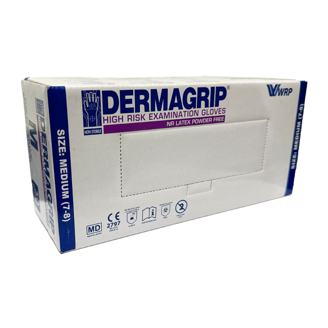 WRP Dermagrip Ultra LS Nitrile Powder Free Examination Gloves - Medium - Pack of 100