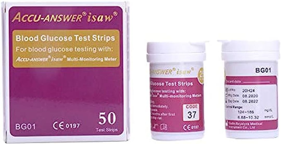 Accu Answer Glucose Test Strip - 50 Pieces