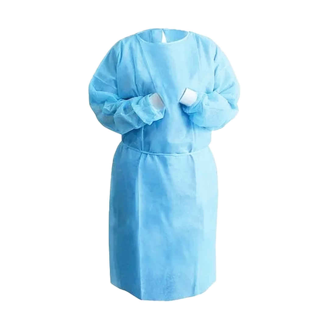 Royal Surgicare Isolation Gown SMS 50GSM Blue White Cuff Pack of 10