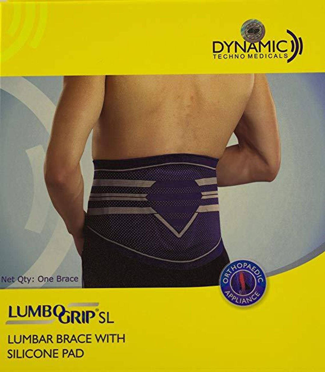 Dyna Lumbogrip Lumbar Brace with Silicone Pad Premium Model - Small