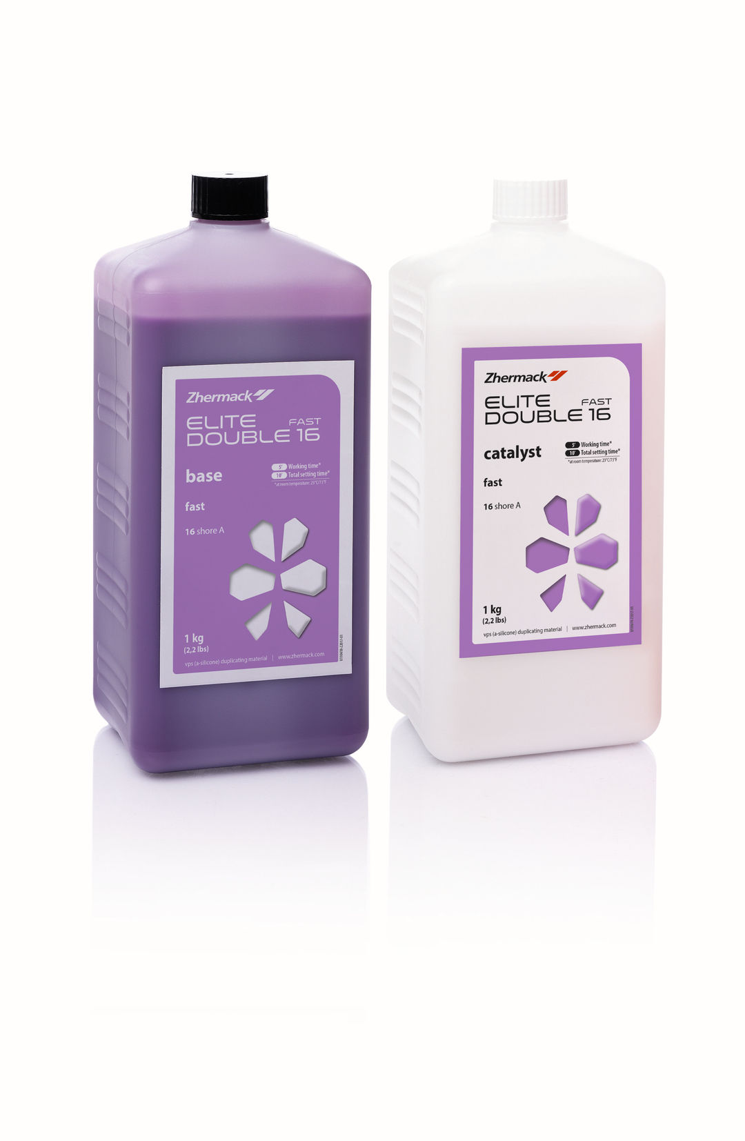 Zhermack Elite Double Duplicating Silicone (16 Shore) Lab Material - 1kg+1kg (C400831)