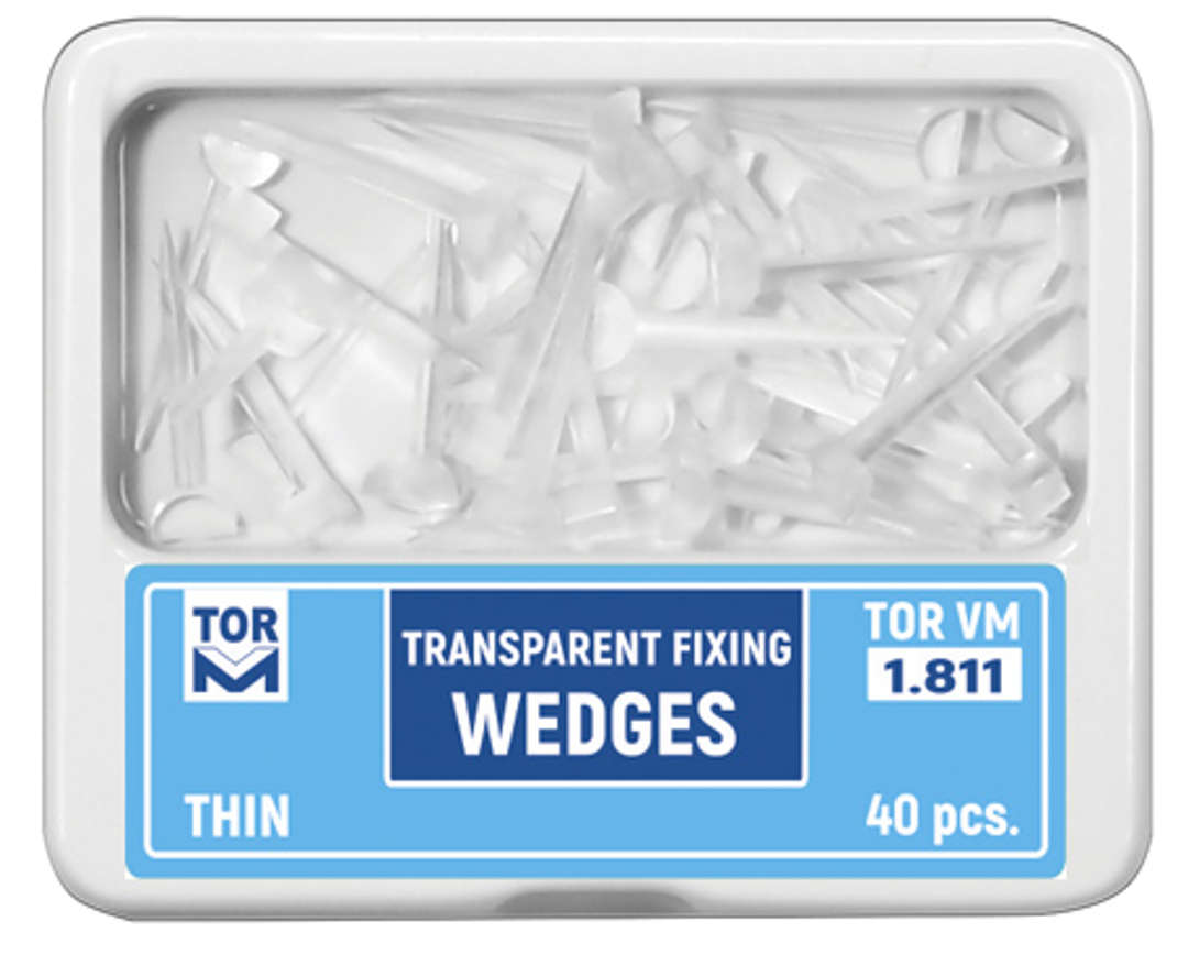 TOR Transparent Plastic Wedges 40 Pieces (1.811)