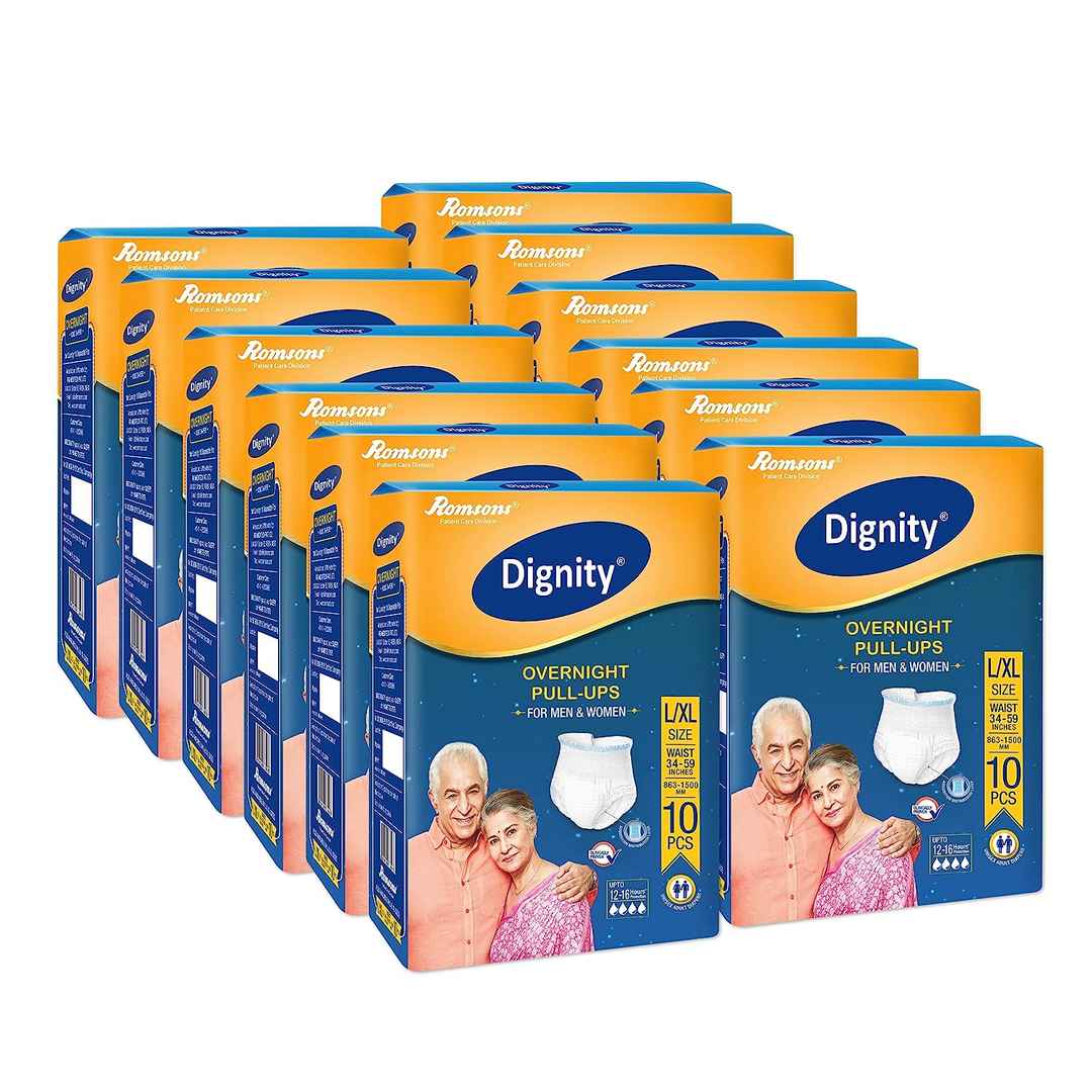 Romsons Dignity Overnight Diaper Pant - Medium/Large Pack of 10 (GS-8432)