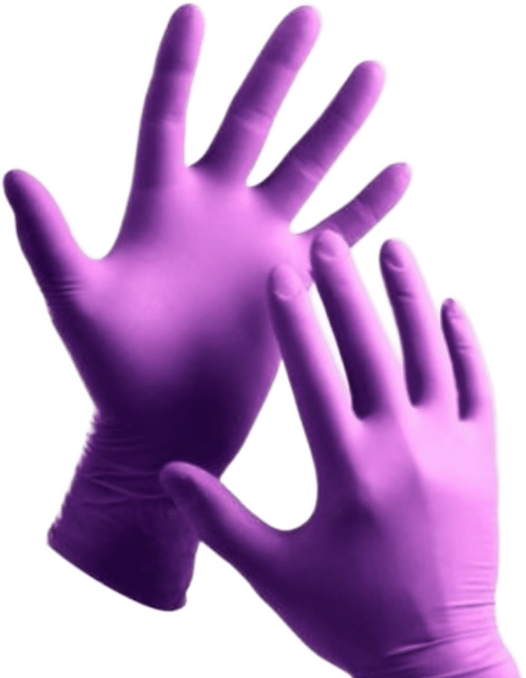 Palm Care Nitrile Disposable Powder Free Gloves (Violet)