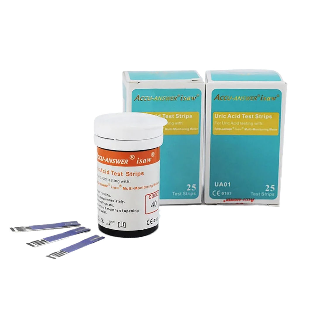 Accu Answer Uric Acid Test Strip - 25 Pieces