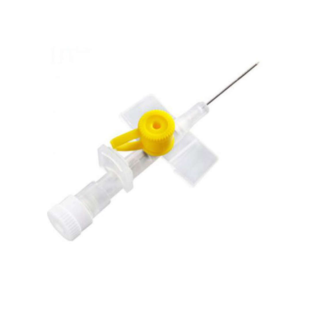 Romsons Intraflon IV Cannula With Injection Port, 24G - Pack of 100 (GS-3028-24)