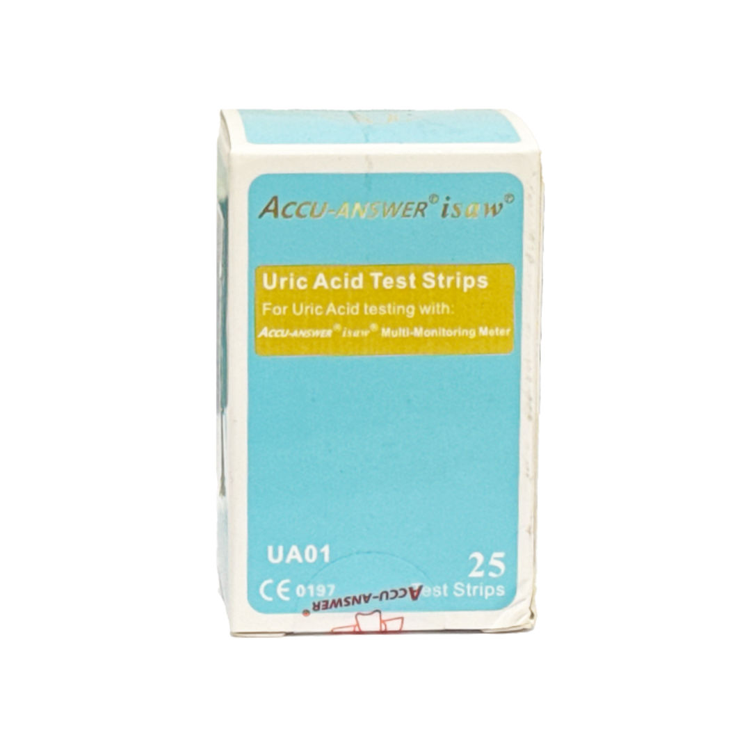 Accu Answer Uric Acid Test Strip - 25 Pieces