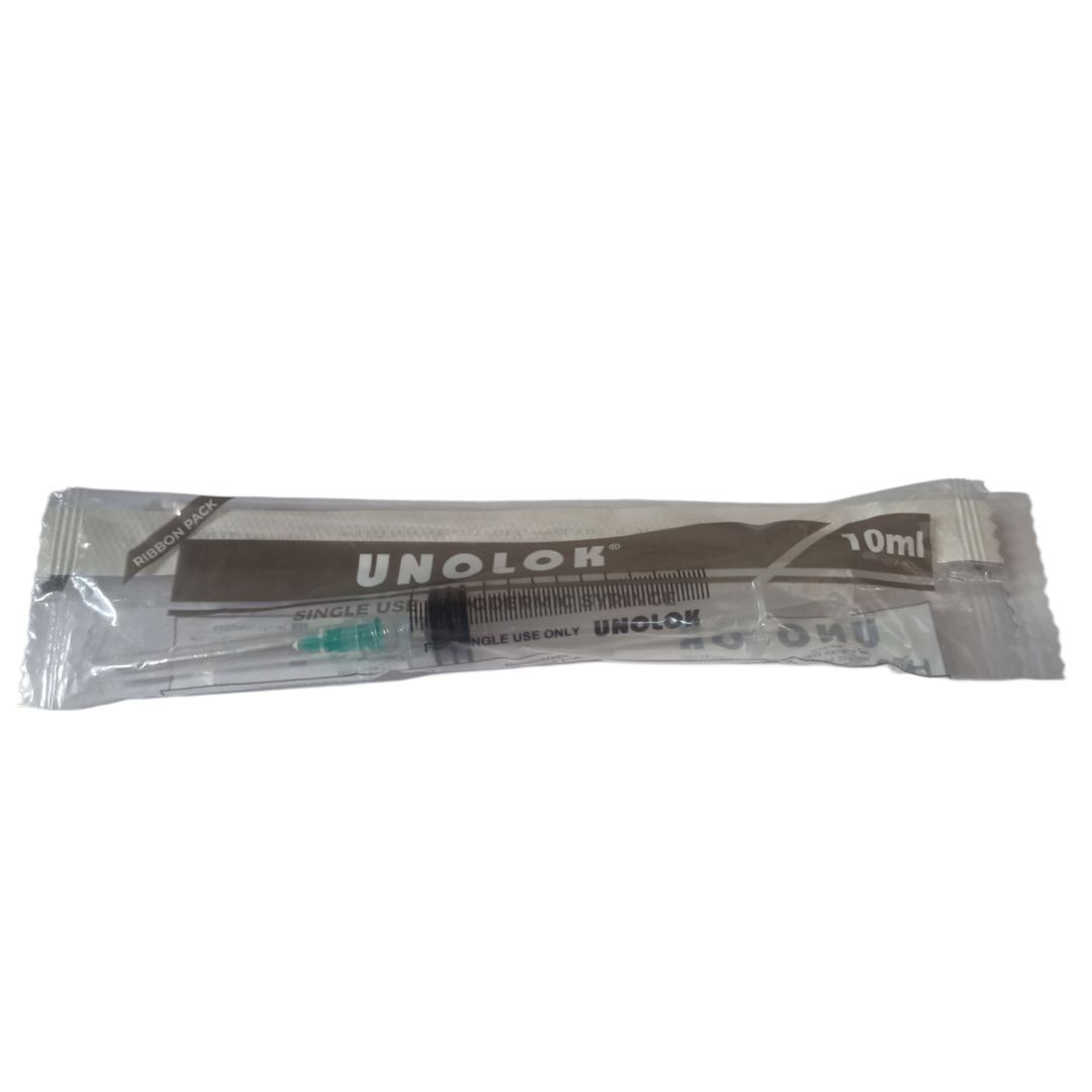 HMD Unolok Syringe - 10ml, 21G x 1-1/2 Inch, Luer Lok, Pack of 50