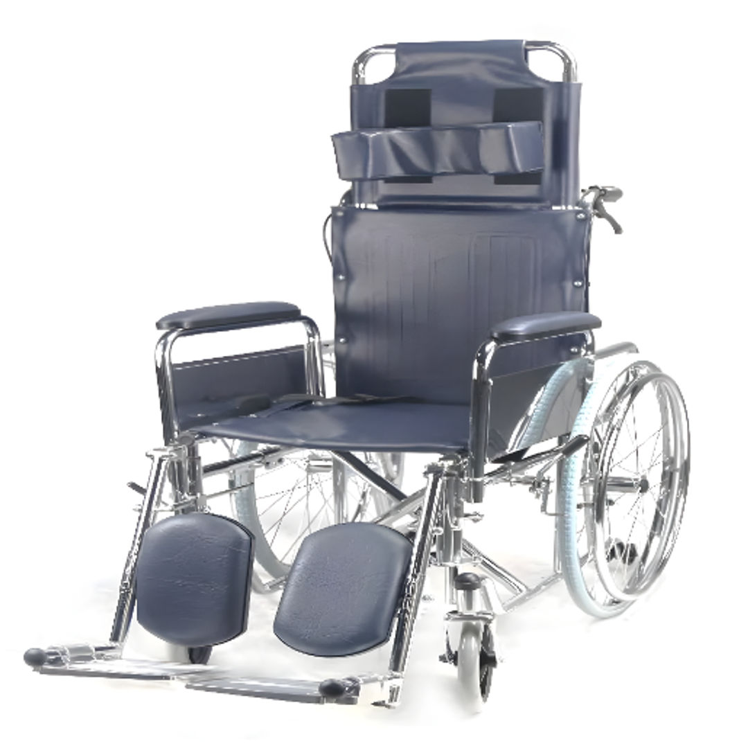 Kawaza Chrome Plated Steel Frame Reclining Wheelchair - (KW-S50)