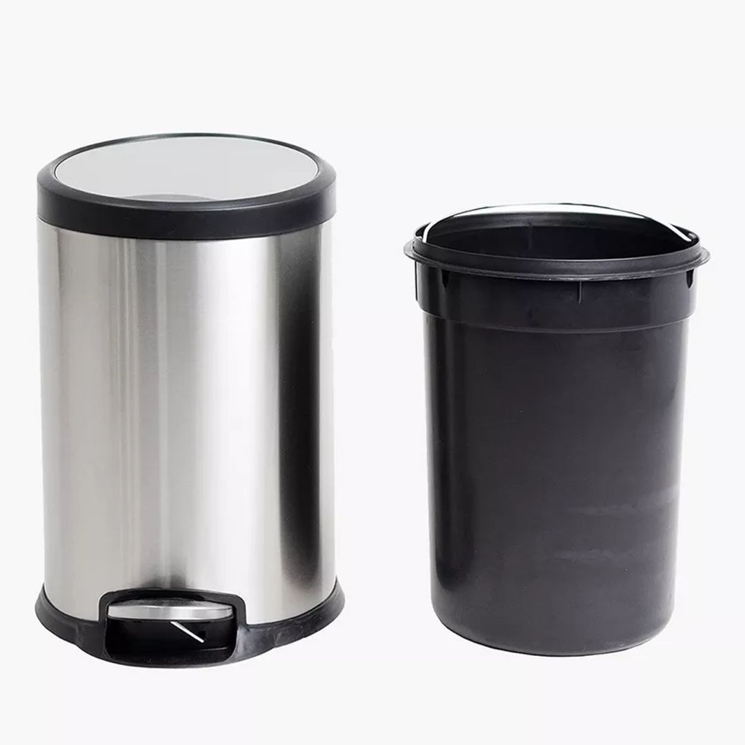 Stainless Steel Pedal Bin 20 Litre - Hydraulic Slow Motion