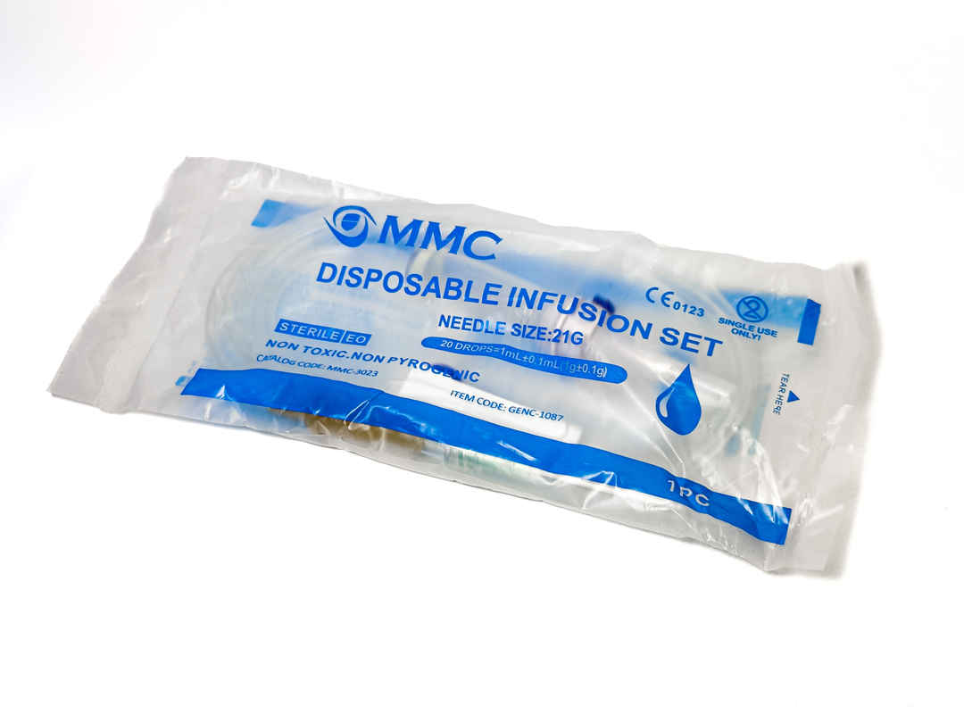 MMC Disposable Infusion Set - with Chamber 21G - 25 Pieces/Box (GENC-1087)