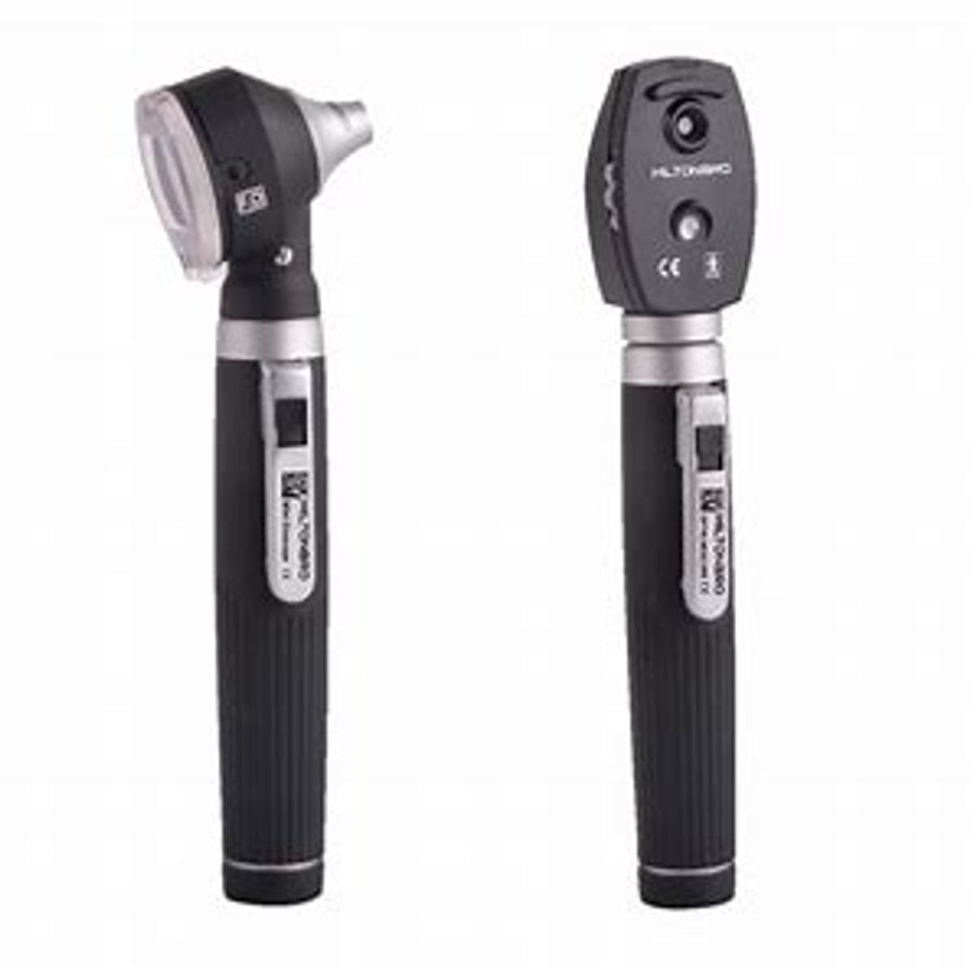 Slimskop F.O LED Ophthalmoscope and Otoscope - Rheostat Case With Spare Lamp and Disposable Ear Tips Black Color (20.000.240)