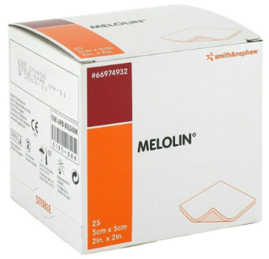 Smith & Nephew Melolin Dressing - 5 x 5cm Pack of 25 (66974932)