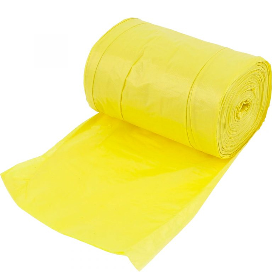 Disposable Yellow Bag XLarge 80 cm x 110 cm - Pack of 50
