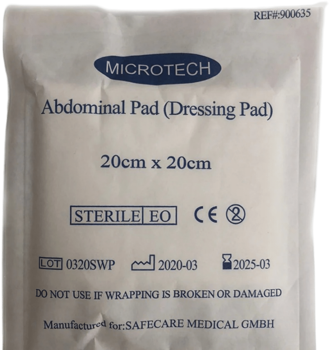 Microtech Abdominal Pad 20cm x 20cm