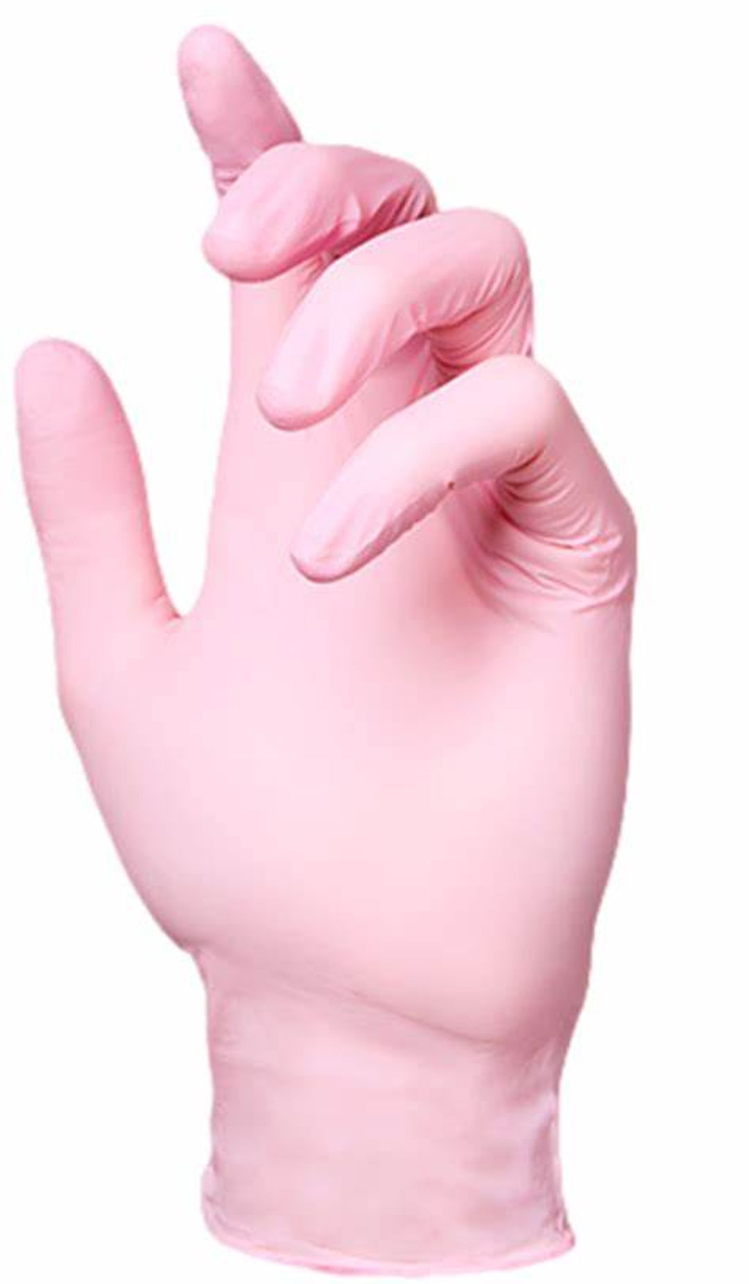 Zalcoon Powder Free Pink Nitrile Gloves - Large Pack of 100 Gloves