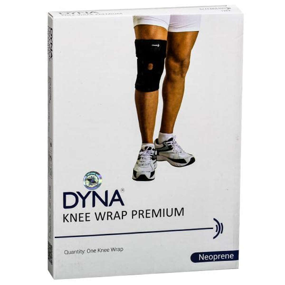 Dyna Knee Wrap Premium Black | Premium Knee Wrap for Pain Relief and Support