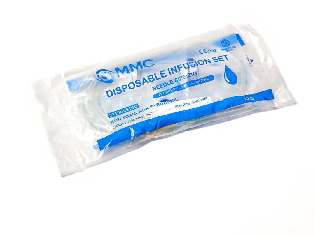 MMC Disposable Infusion Set - with Chamber 21G - 25 Pieces/Box (GENC-1087)