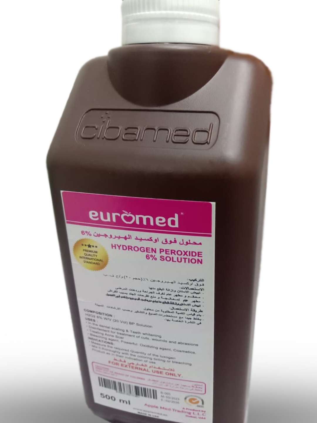 Euromed 6% Hydrogen peroxide solution