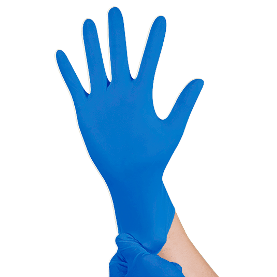 Top Glove Blue Latex Examination Gloves Medium Pack of 100