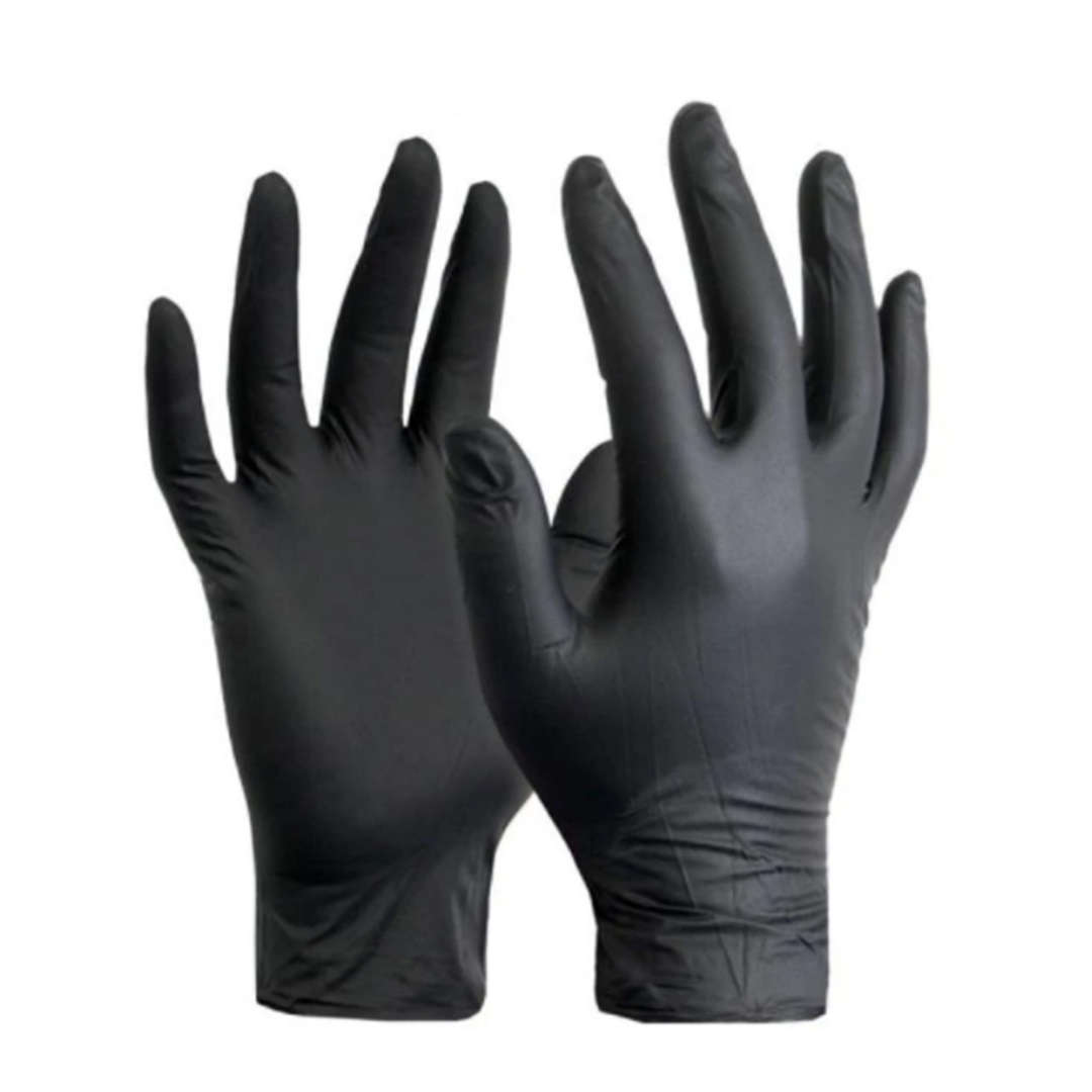 Optitect Black Nitrile Gloves, Small - Pack Of 100