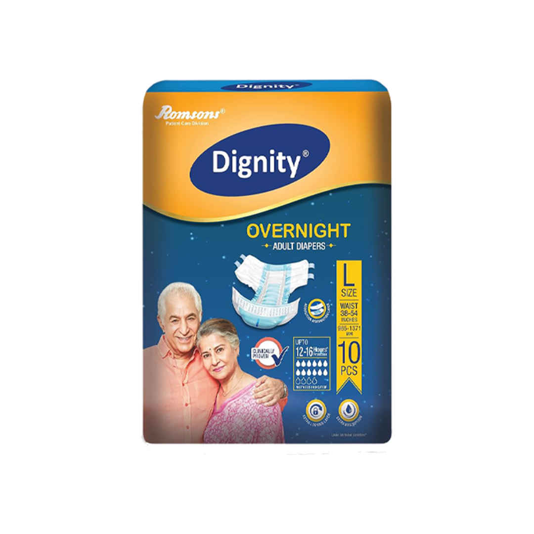 Romsons Dignity Overnight Diaper Pant - Medium/Large Pack of 10 (GS-8432)