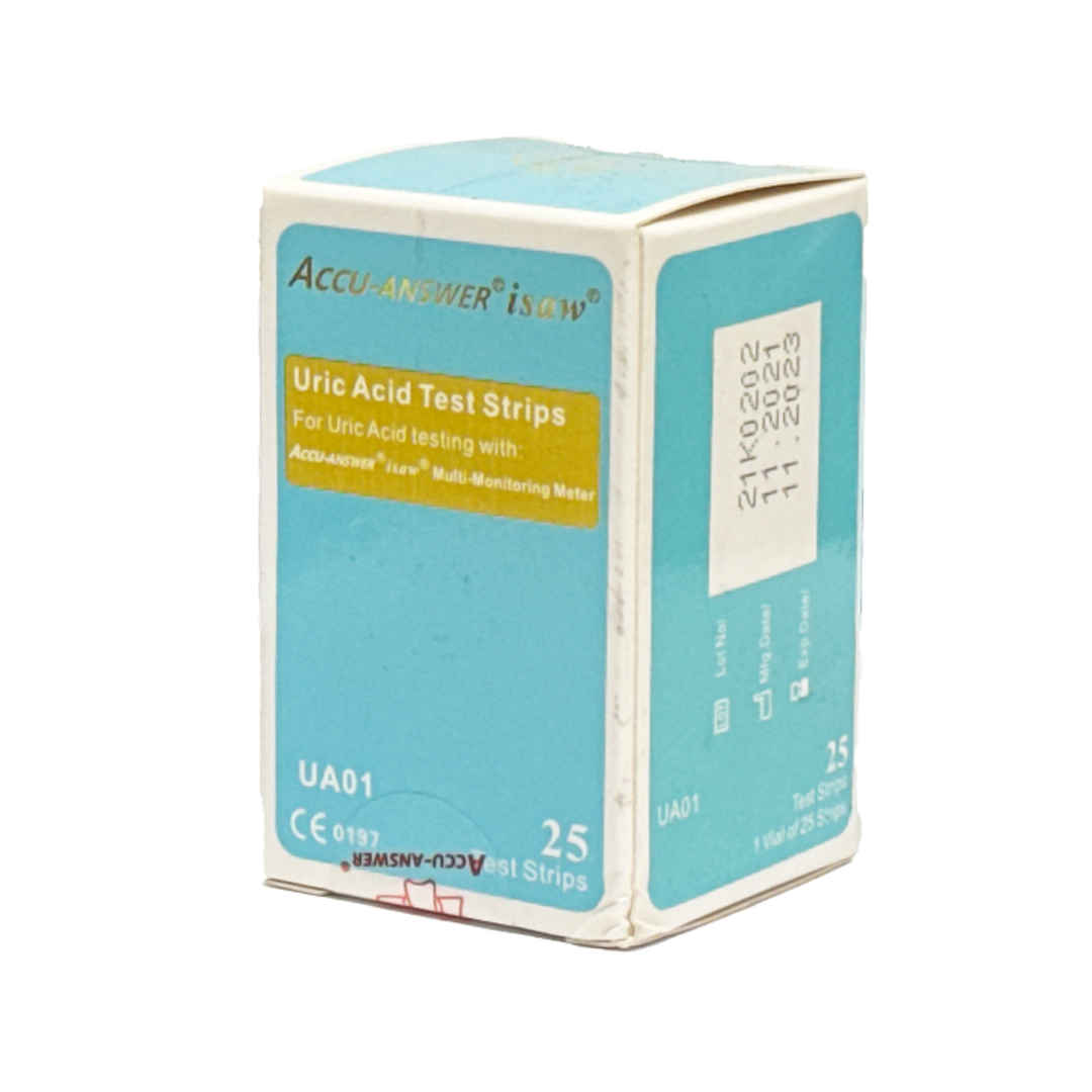 Accu Answer Uric Acid Test Strip - 25 Pieces