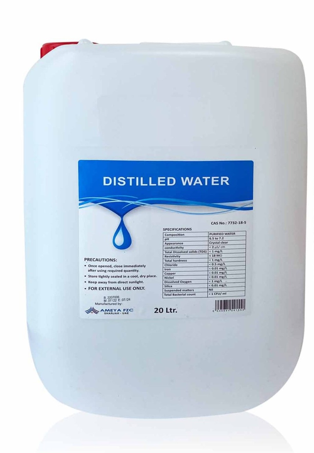 Ameya Distilled Water 20L - Pack of 1