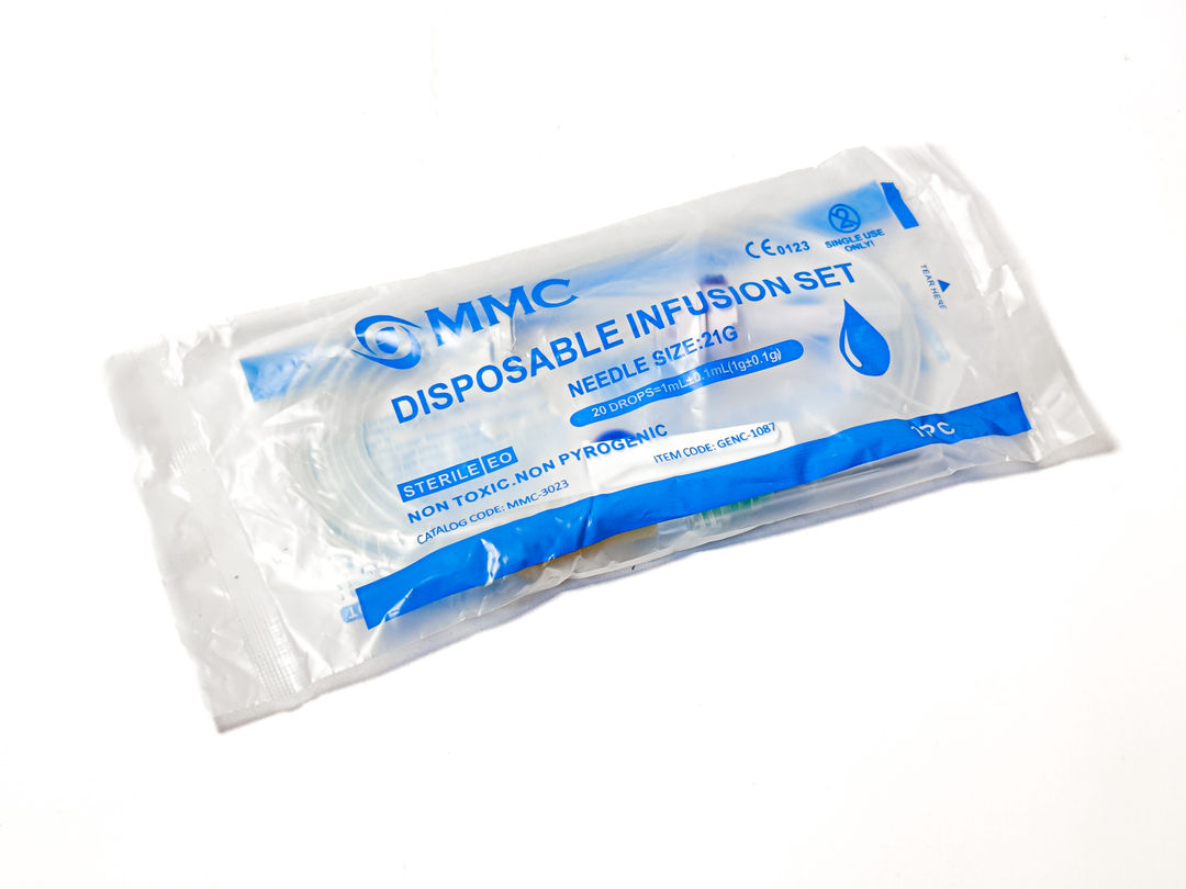 MMC Disposable Infusion Set - with Chamber 21G - 25 Pieces/Box (GENC-1087)