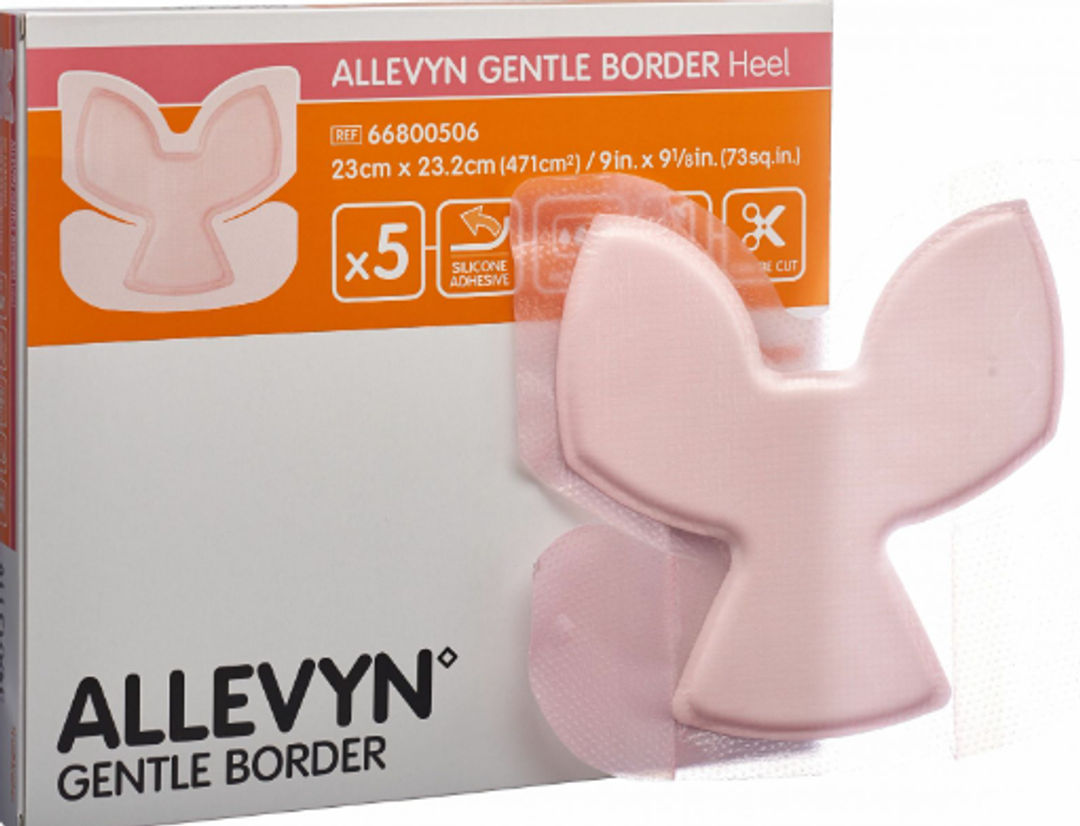 Smith & Nephew Allevyn Gentle Border Heel Dressing - Pack of 5