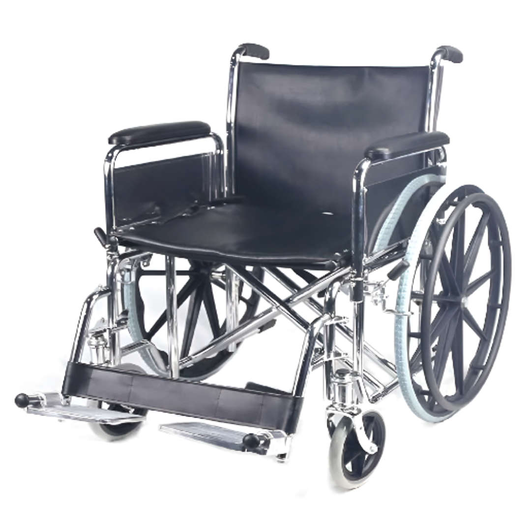 Kawaza Carbon Steel Frame With Triple Coated Chrome Foldable Wheelchair