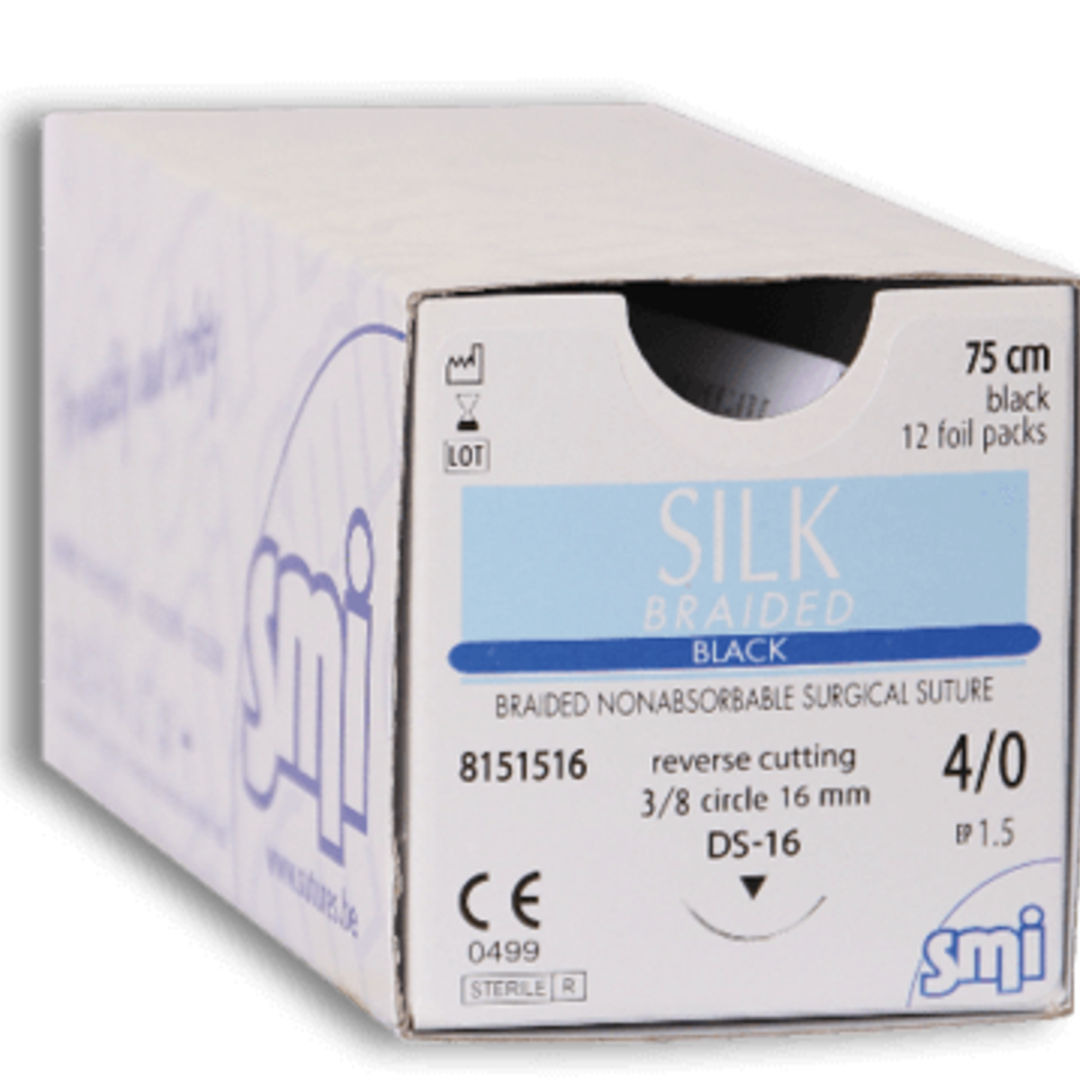 SMI Silk Virgin Blue Sutures - USP 3-0 8200046 Pack of 12