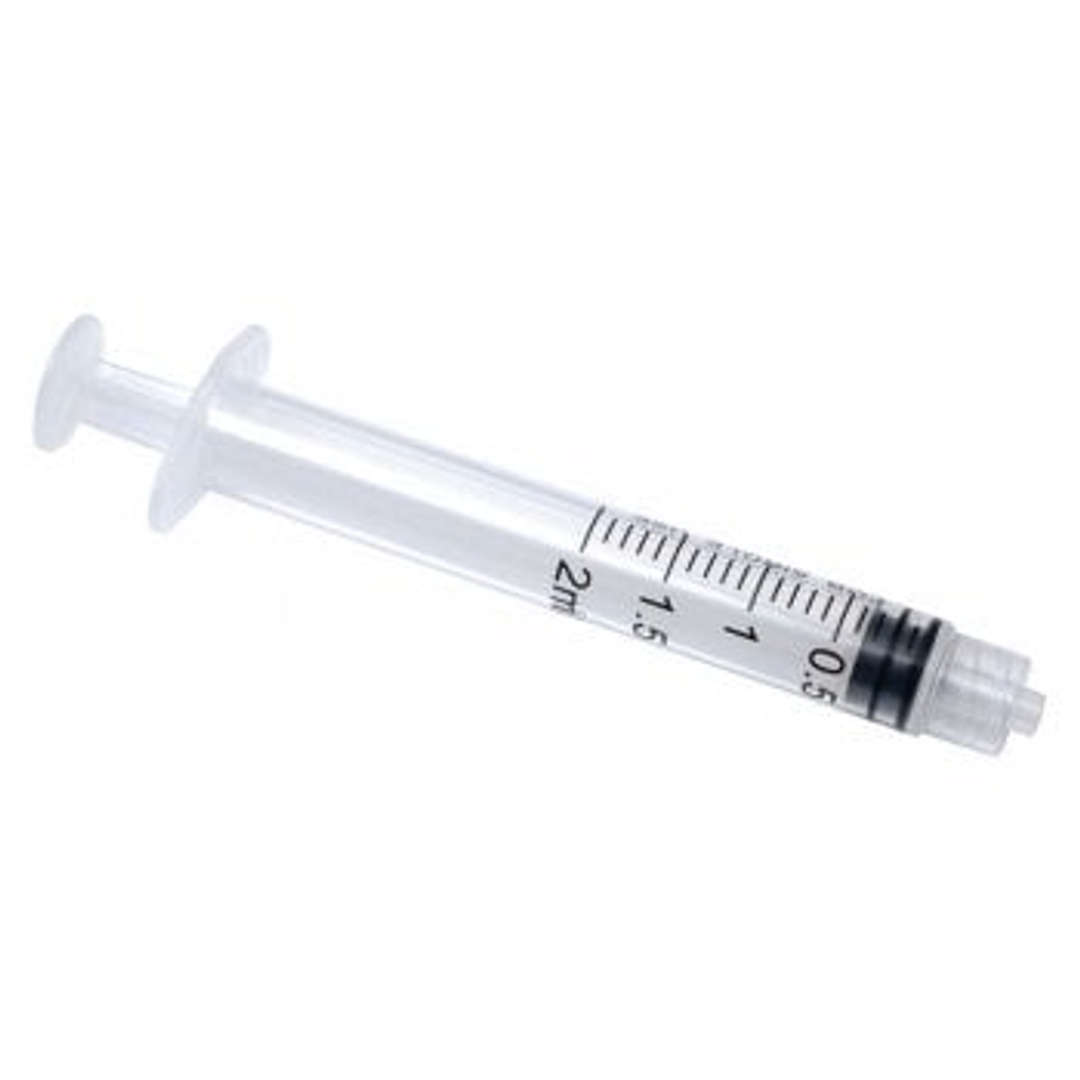 HMD Unolok Luer Lock Syringe with Needle, 2ml, 23G x 1 1/4 Inch - Pack of 100