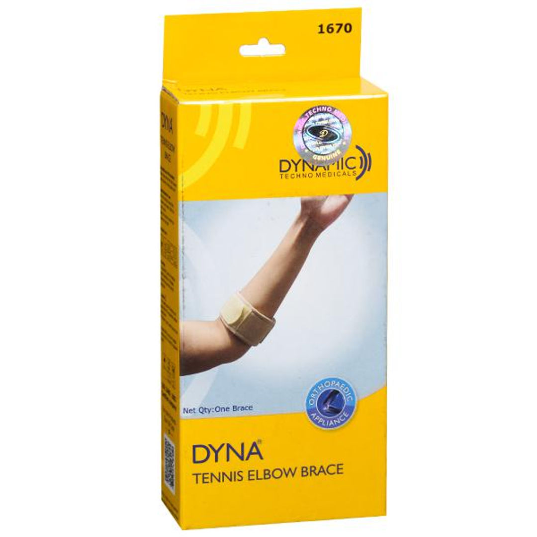 Dyna Tennis Elbow Brace - Universal Size | Adjustable Elbow Support for Pain Relief, Compression, and Enhanced Mobility(1670)