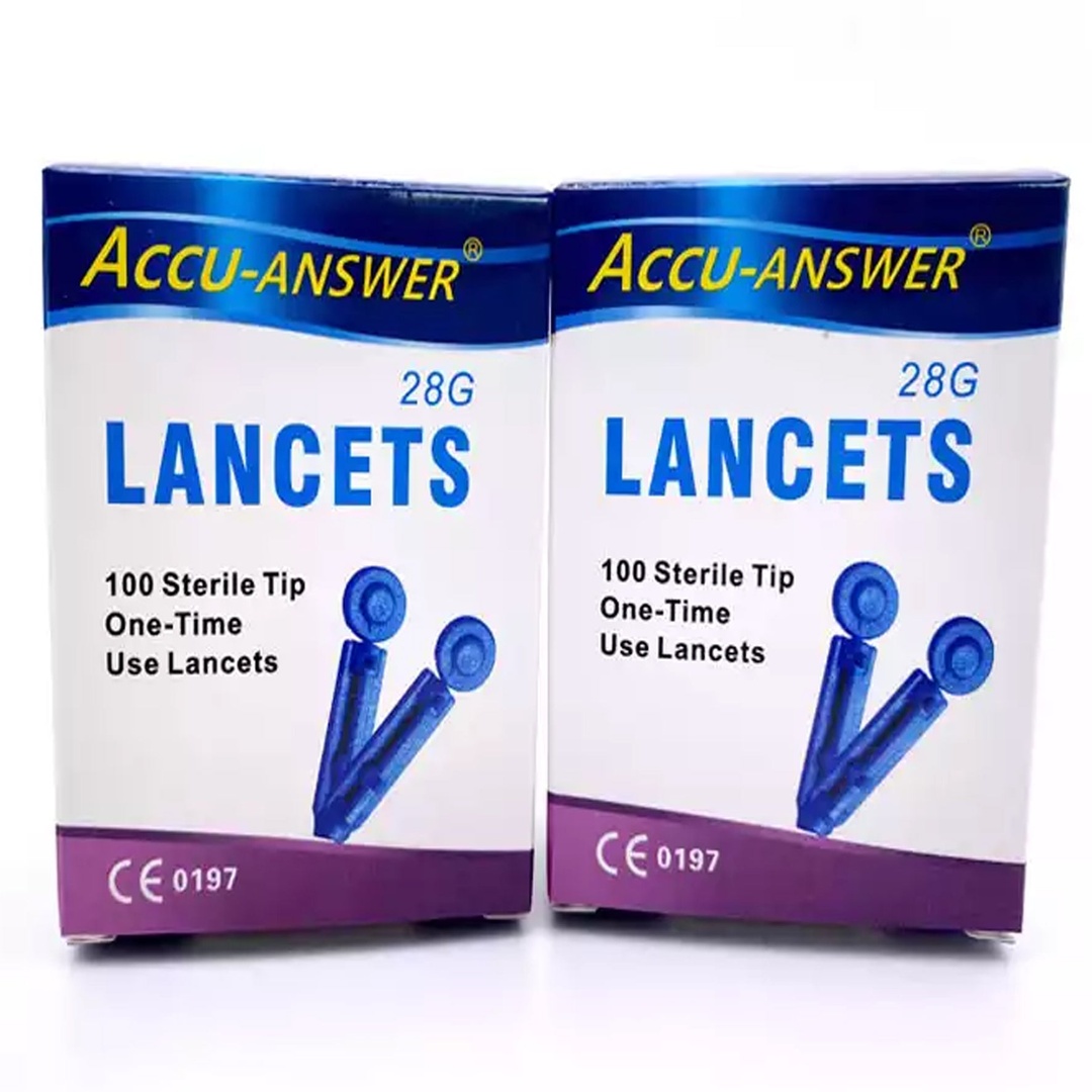 Accu Answer Sterile Lancet - Plastic Pack of 100