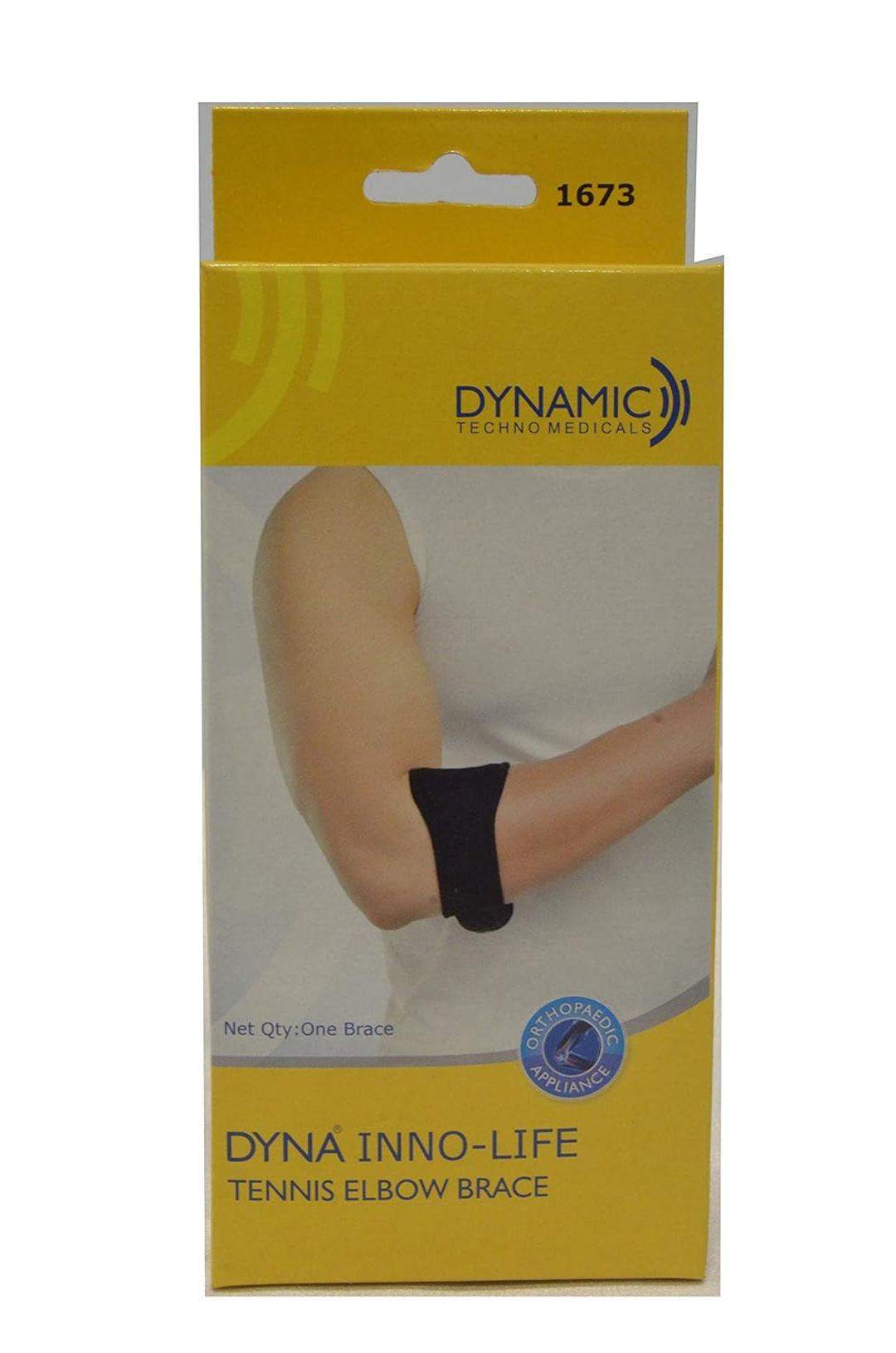 Dyna Inno-life Tennis Elbow Brace - Size 1 (Small/Medium) | Adjustable Tennis Elbow Support, Comfortable Fit for Small to Medium Sizes (1673)