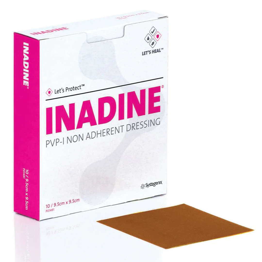 Inadine Non Adhesive Dressing, 9.5 x 9.5 cm, Pack of 25 (BOX)