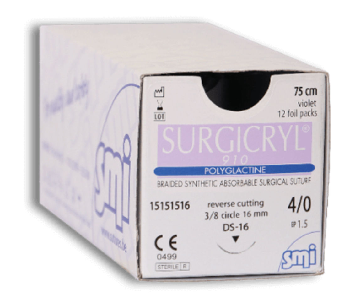 SMI Surgicryl 910 Polyglactine Violet Suture 15150015 - 1.5 36617 15