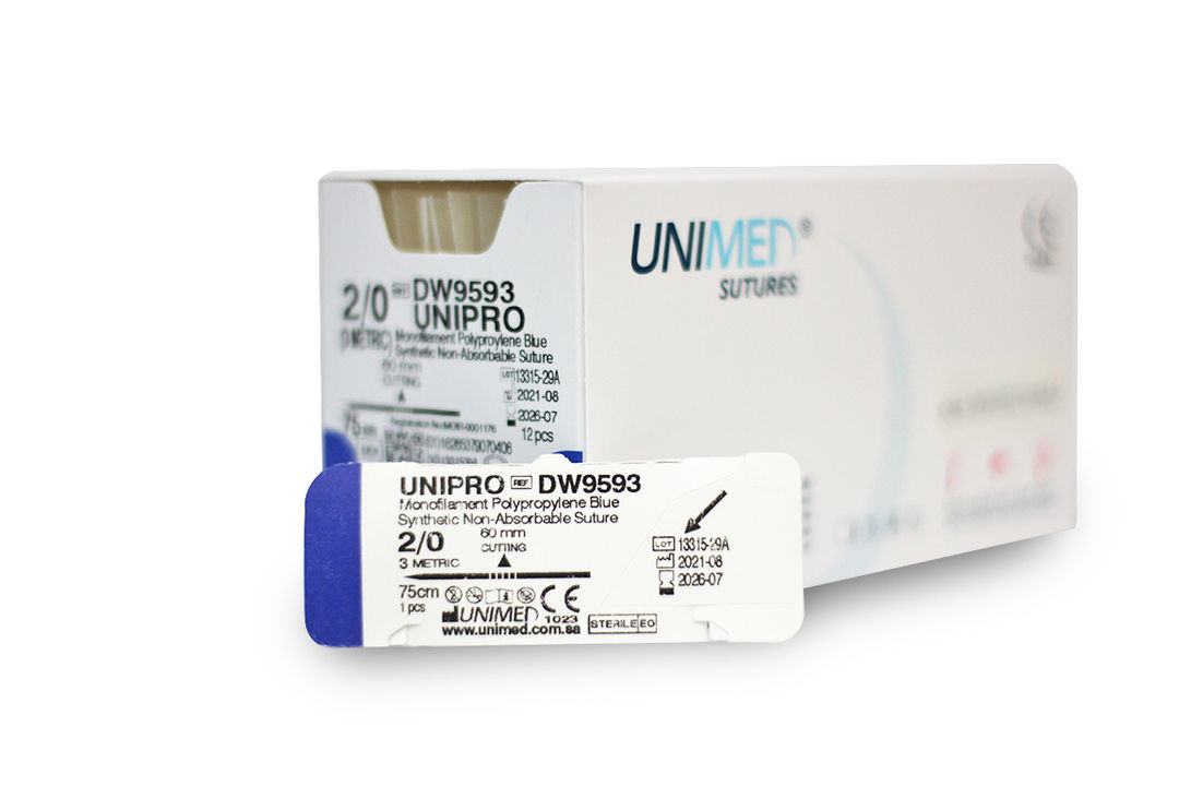Unimed Unipro Suture - 16mm USP 0 Pack of 12 (DW9230)