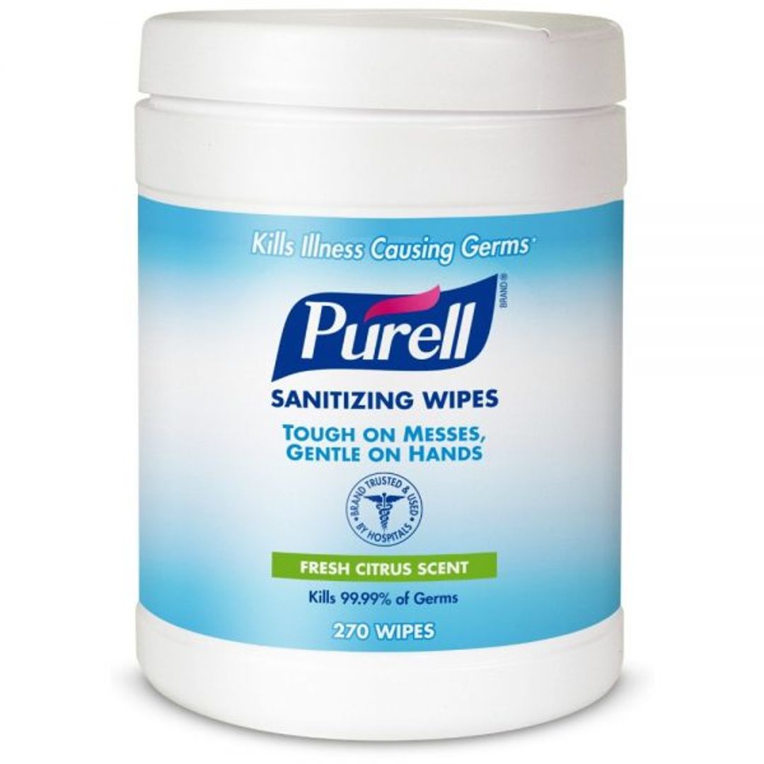 Purell Hand Sanitizing Wipes White,  270 Count (9113-06)