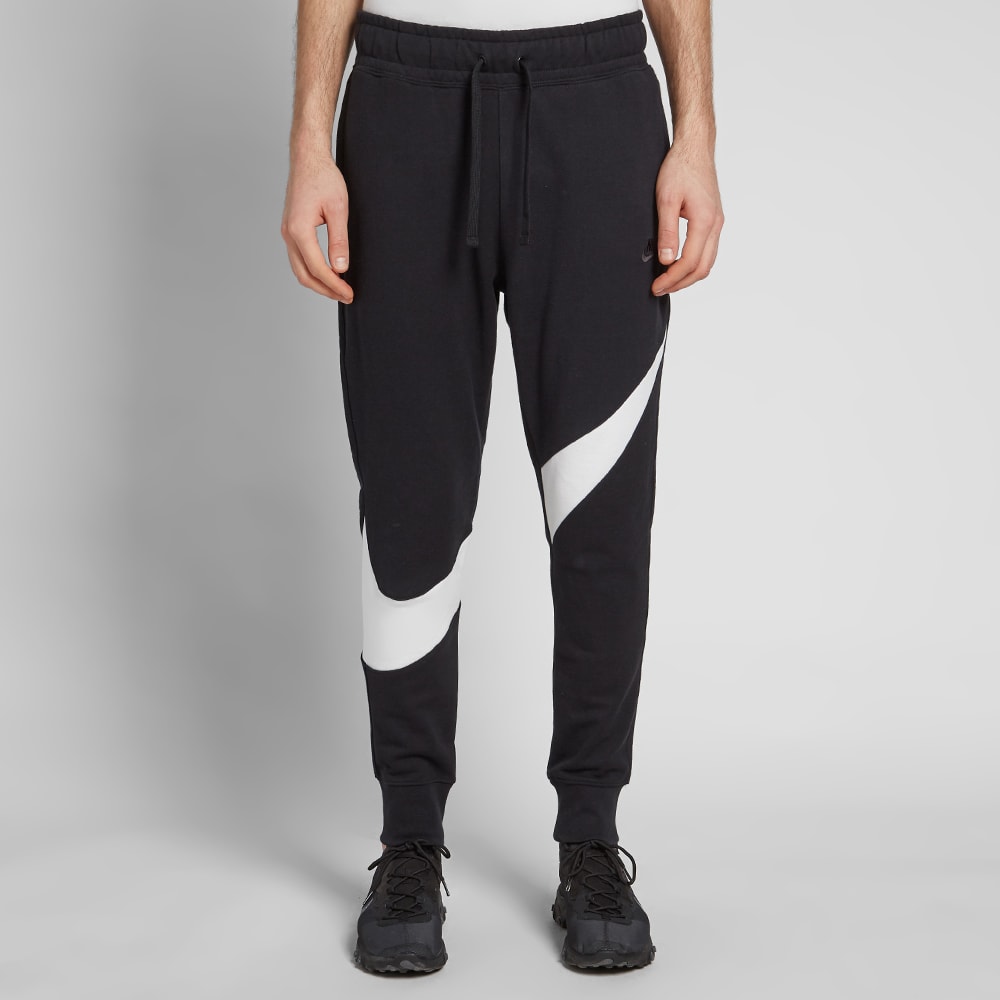 nike joggers black and white