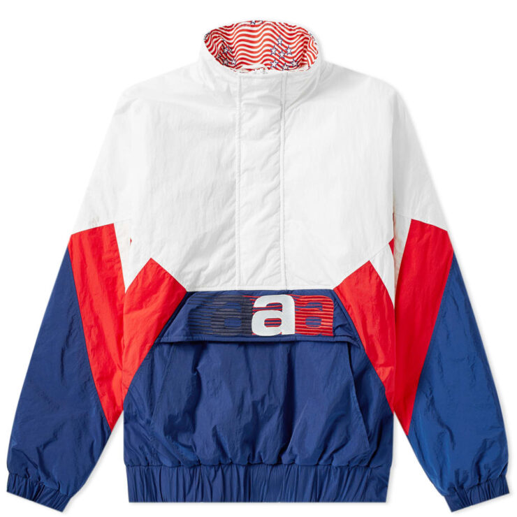Alexander Wang Nylon Jacket in White, Blue and Red