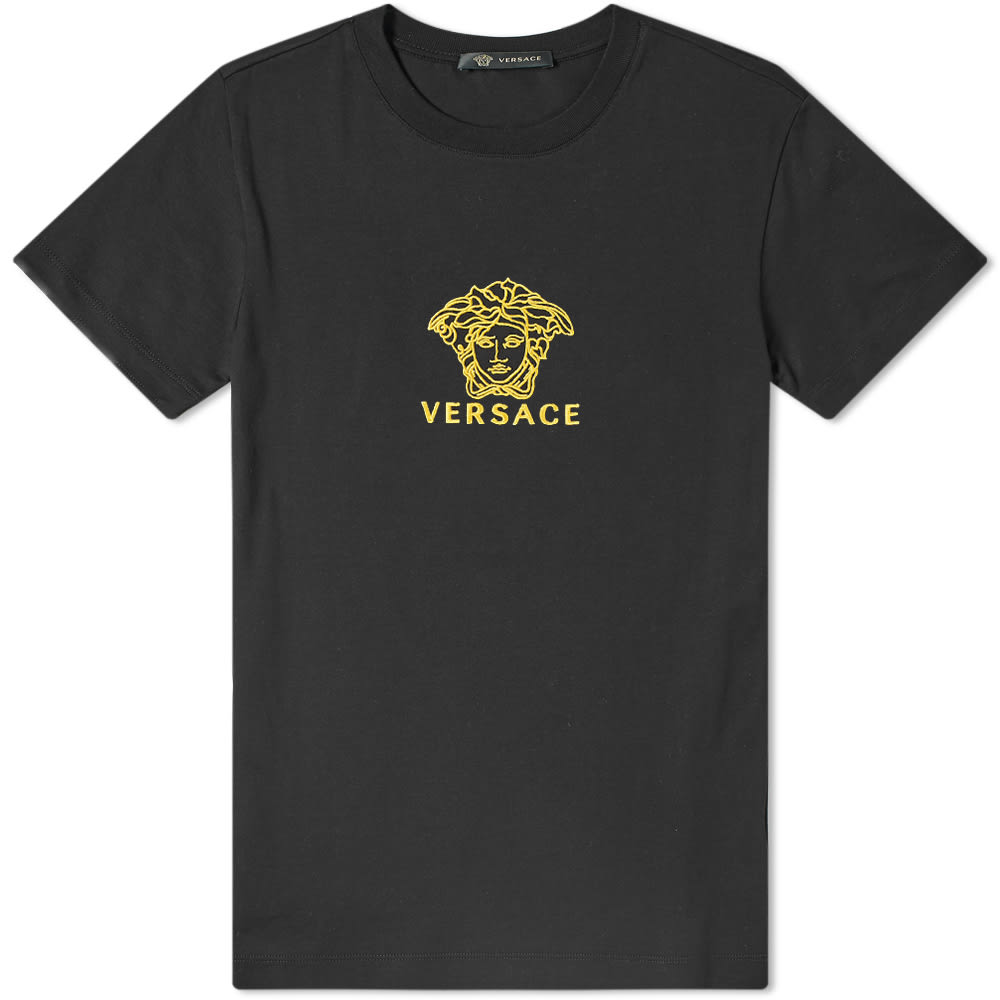 Versace Embroidered Medusa T-Shirt 'Black' | MRSORTED