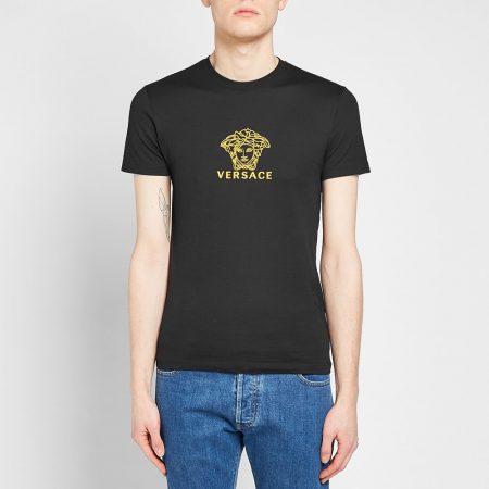 Versace Embroidered Medusa T-Shirt 'Black' | MRSORTED