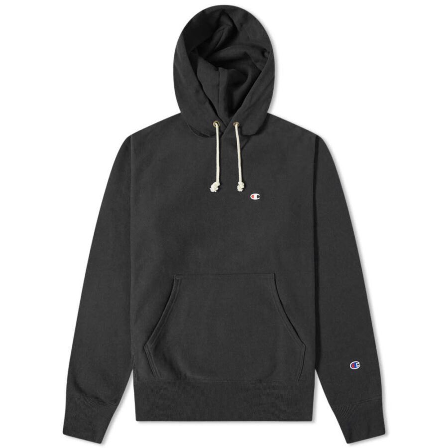 Champion Reverse Weave Hood Script Hoodie 'Black' – MRSORTED