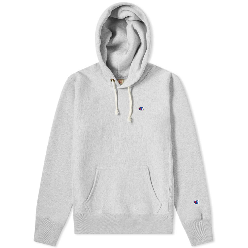 Champion Reverse Weave Hood Script Hoody 'Grey' | MRSORTED